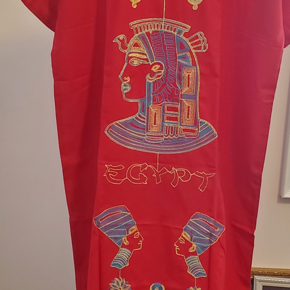 NWOT Egyptian Souvenir Embroidered Dress - Picture 2 of 5
